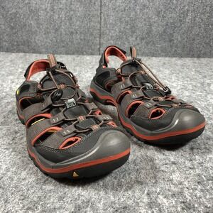 KEEN Rialto II H2 Sandals Mens 13 Black Gray Red Water Resistant Sport